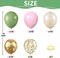 Sage Green Pink Balloons, 50pcs Olive Green Pastel Pink Sand White Metallic Gold Balloons